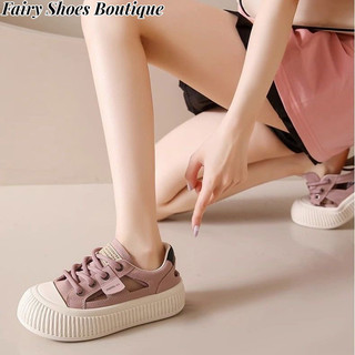 ZHUXIA Giày Thể Thao Vải canvas Đế Dày Mềm Mại Thoáng Khí Phong Cách Hàn Quốc Thời Trang Cho Nữ