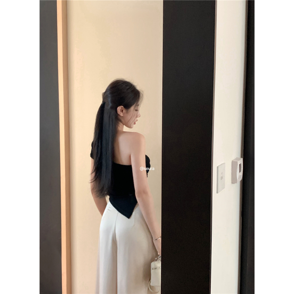 Áo Hai Dây Trễ Vai Xếp Ly Đa Năng