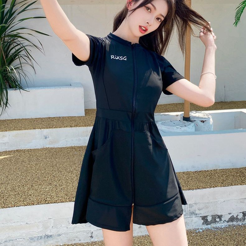 Plus Bộ Đồ Bơi Ngắn Tay Kín Đáo Thời Trang Mùa Hè Cho Nữ ko265