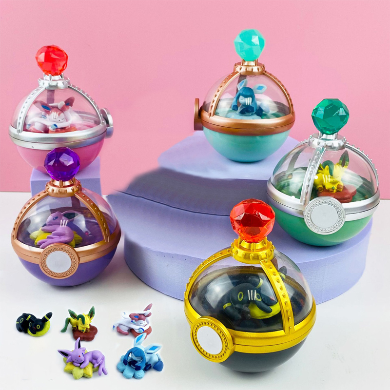 Bộ 5 Quả Trứng Xoắn Bằng Nhựa PVC Hình Pokemon