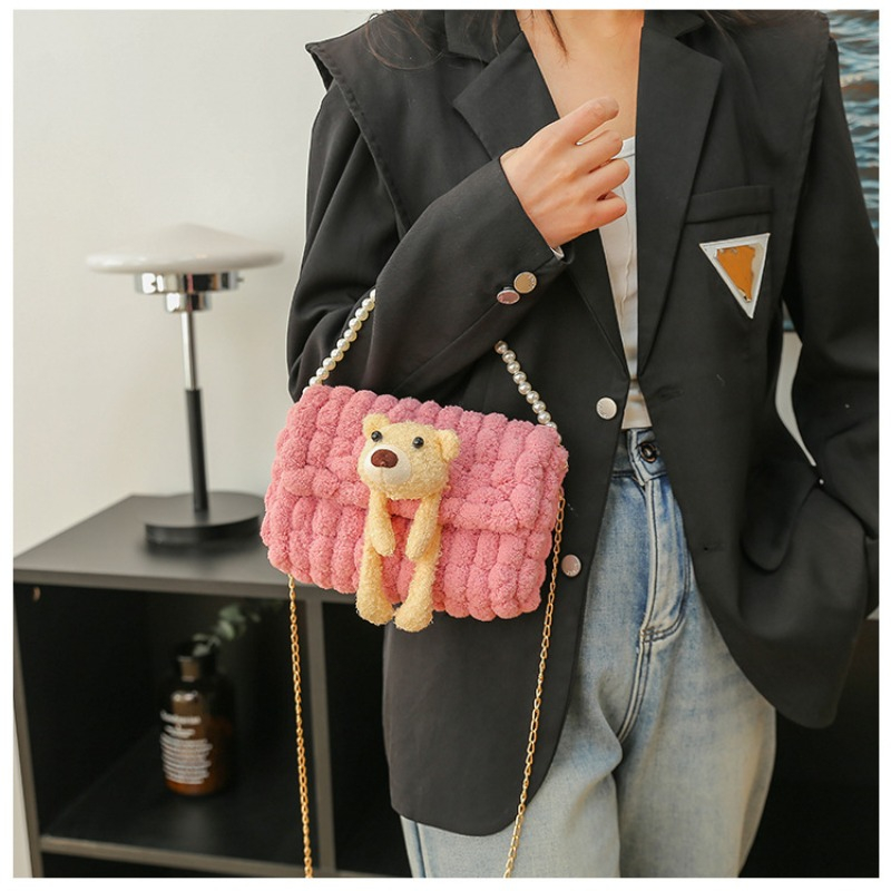 Túi Đeo Chéo Hình Vuông Đan Len Thủ Công DIY