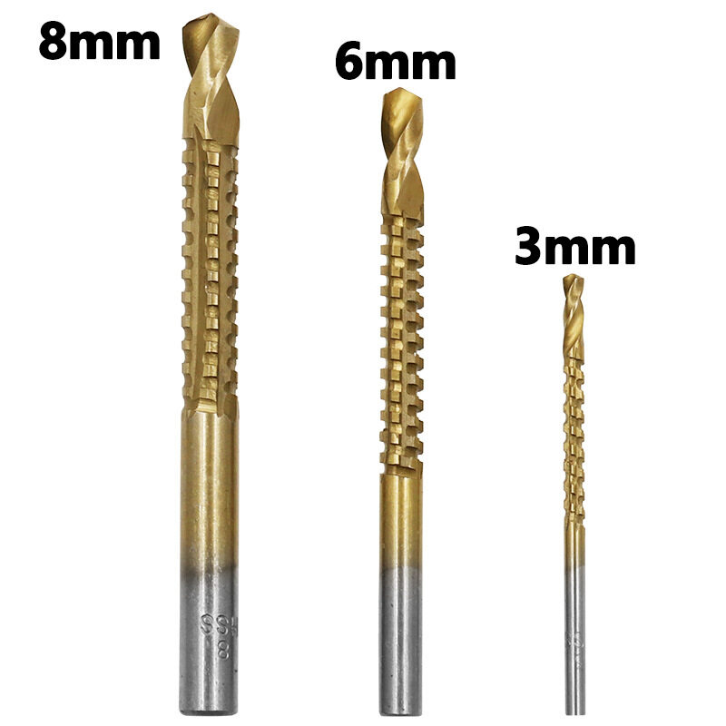 6Pcs Mũi Khoan Hình Tam Giác Bằng Thép 4241 Tốc Độ Cao