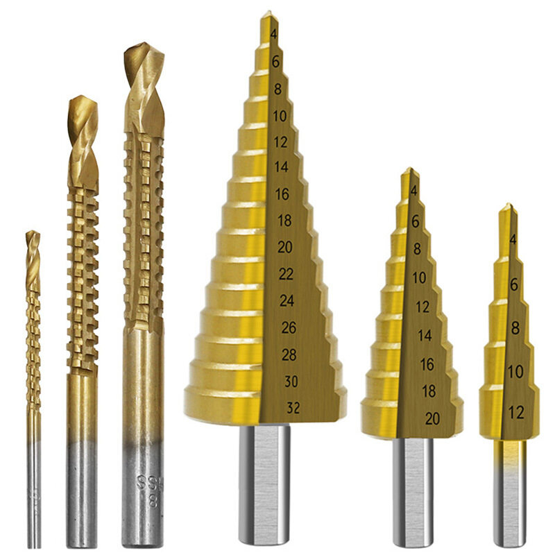 6Pcs Mũi Khoan Hình Tam Giác Bằng Thép 4241 Tốc Độ Cao