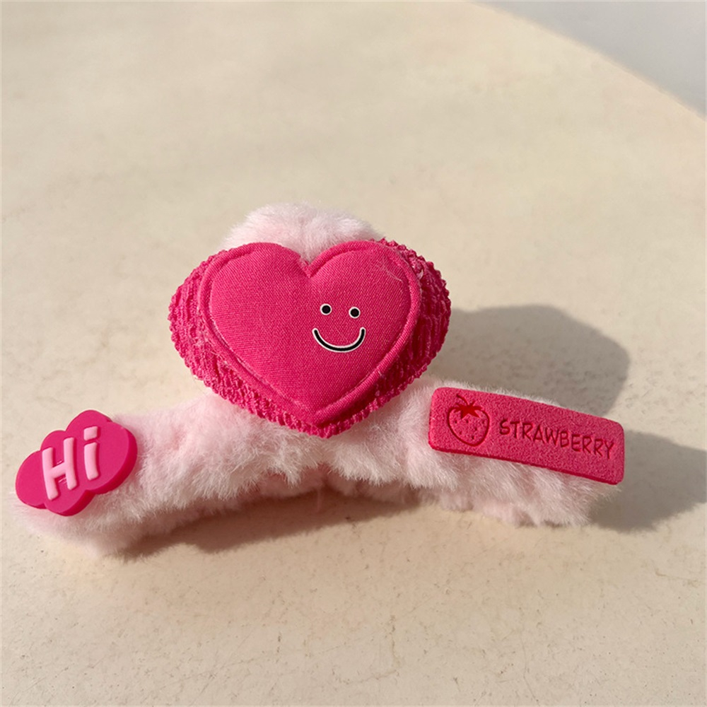 Kẹp Tóc Hình Nơ Bằng Lông Nhung Màu Hồng Dễ Thương Xinh Xắn Cho Búp Bê Barbie
