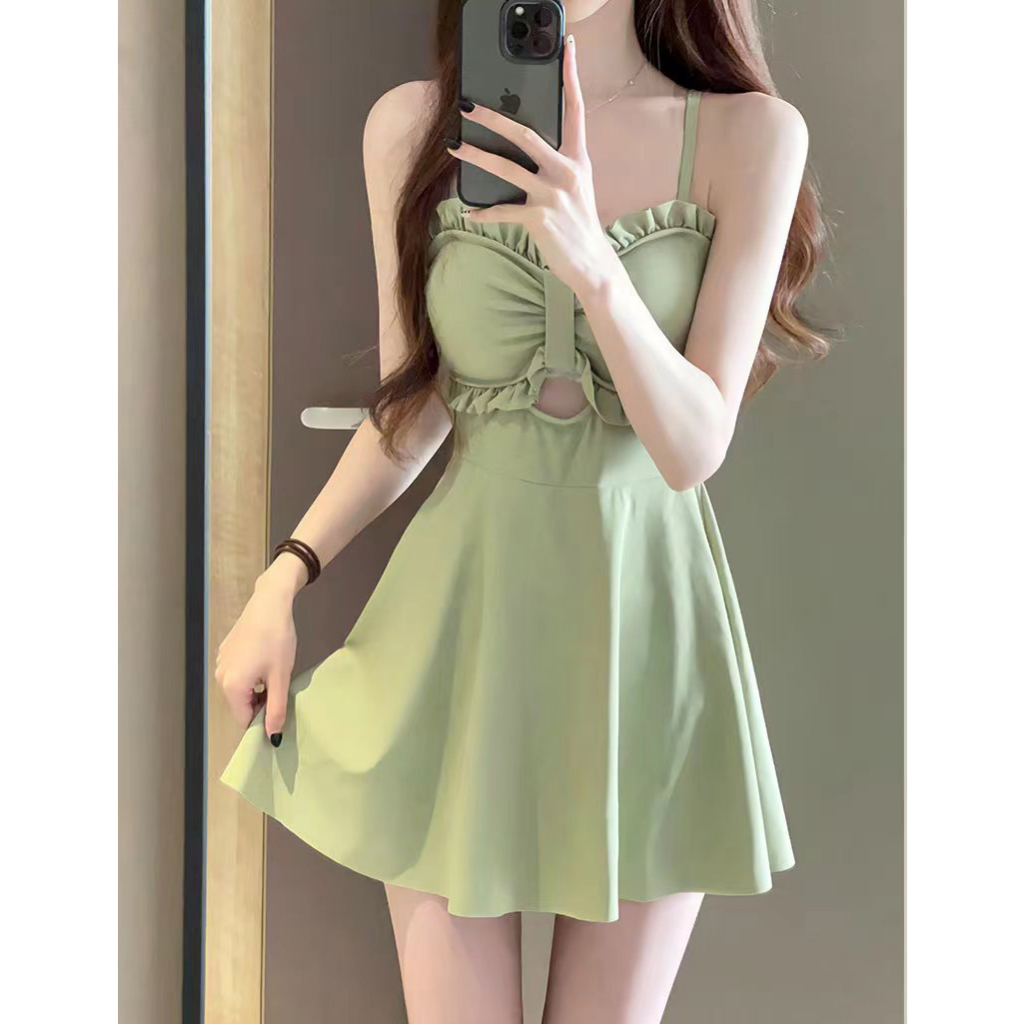 Bộ Đồ Bơi 2 Mảnh Áo Tay Dài Chống Nắng Kèm Vỏ Ngoài K270