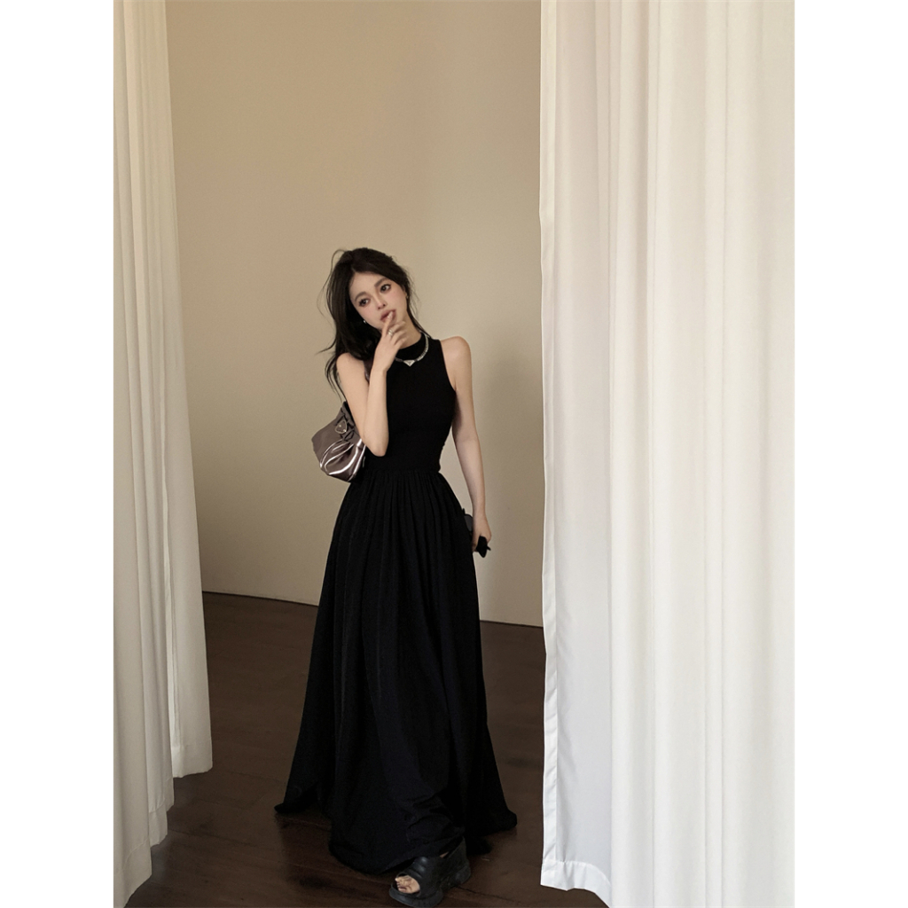 Đầm Dài Dáng Chữ A Sát Nách Phong Cách Pháp Thời Trang Mùa Hè Cao Cấp Cho Nữ áo kiểu hàn quốc mùa hè