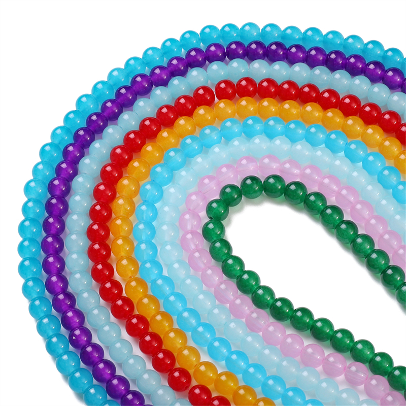 Bộ 50 Hạt Pha Lê Thủy Tinh 6mm Tự Làm Trang Sức