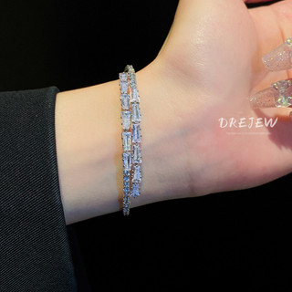 DREJEW Vòng Tay Hở Hình Rắn Đính Đá zircon Kiểu Hàn Quốc Cá Tính Thời Trang