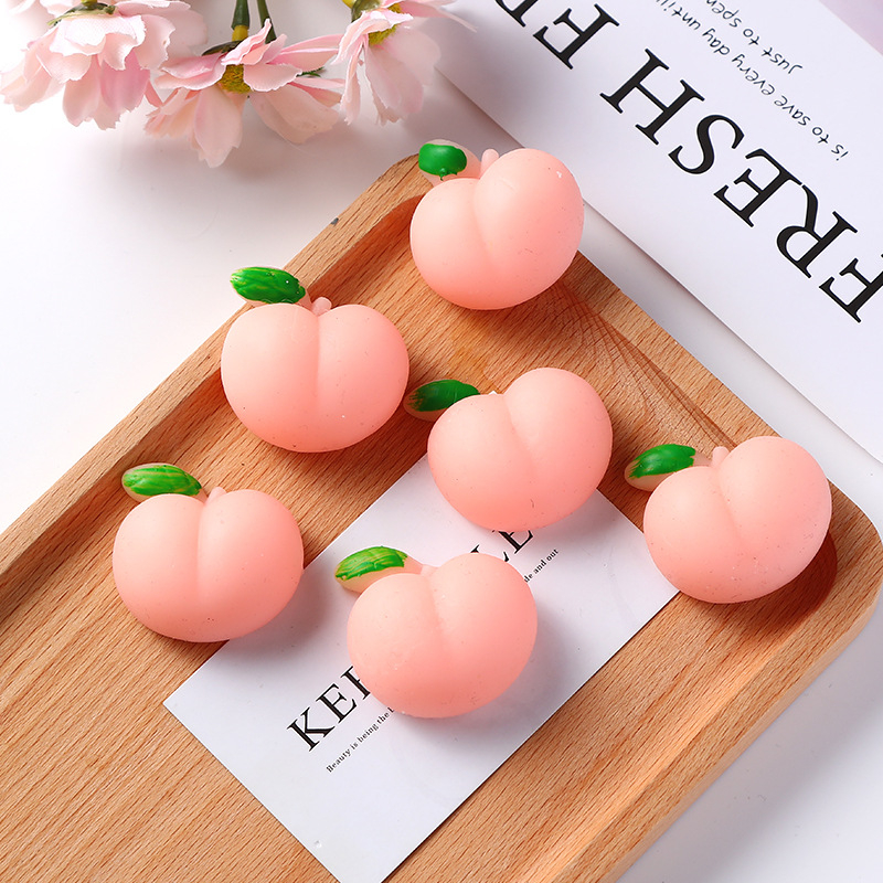 * Đồ Chơi Bóp Mềm Giúp Giải Tỏa Căng Thẳng Hình Quả Đào Màu Hồng Dễ Thương MARGIE T.