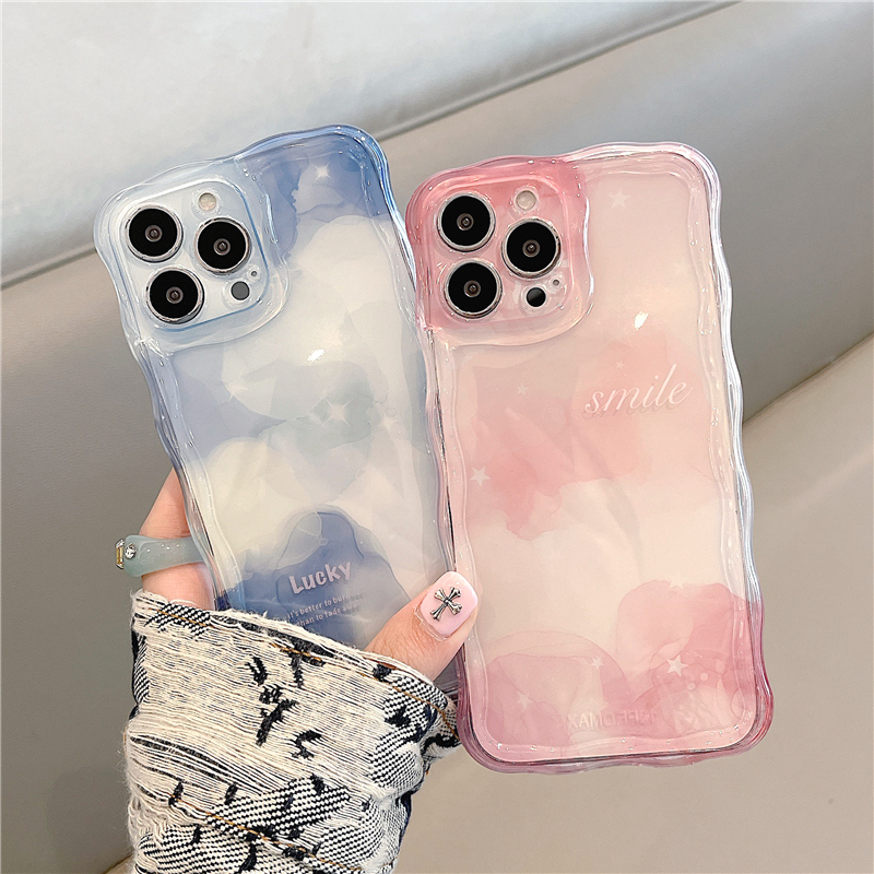 Ốp Điện Thoại Silicon Mềm Chống Rơi Màu Gradient Cho iPhone 14 Pro Max 11 13 12 14 Pro Max