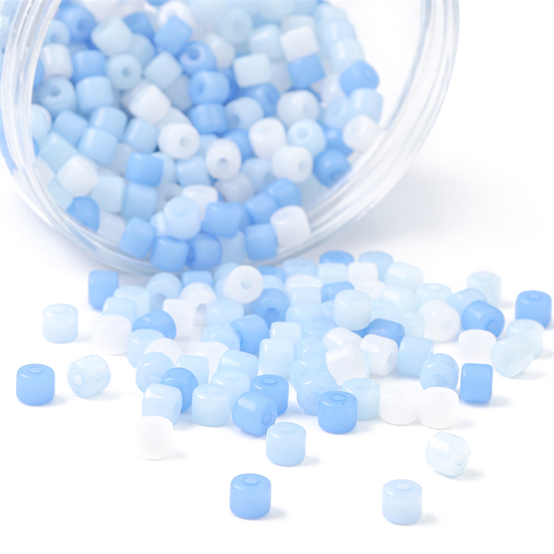 Beadia Hạt Xâu Làm Trang Sức Hình Trụ Bằng Acrylic 100 Cái 6x5mm