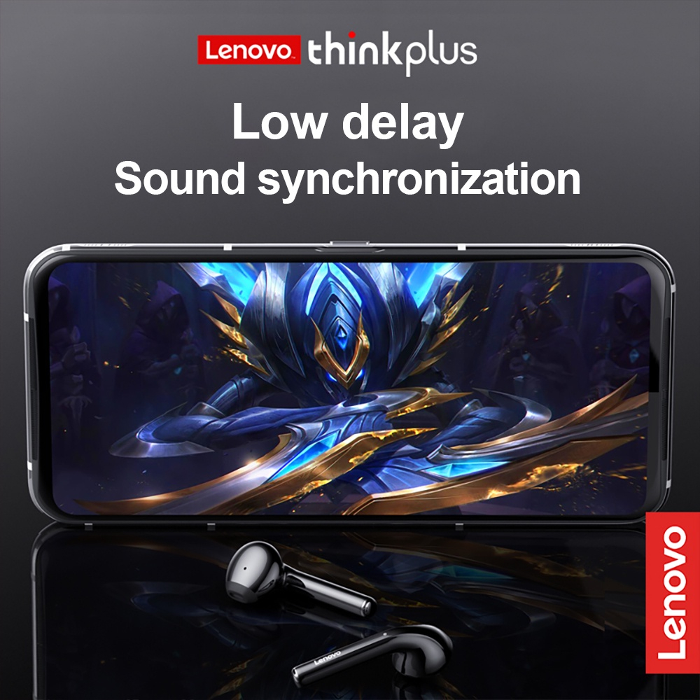 Tai Nghe Bluetooth 5.0 Không Dây Âm Thanh Nổi HD Chống Nước Ipx5 Có Mic Cho Lenovo LP2