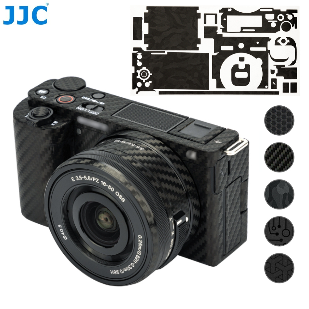 Miếng dán bảo vệ JJC SS-ZVE10chống trầy da không dư 3M cho thân camera Sony ZV-E10 + E PZ 16-50mm F3.5-5.6 OSS SELP1650