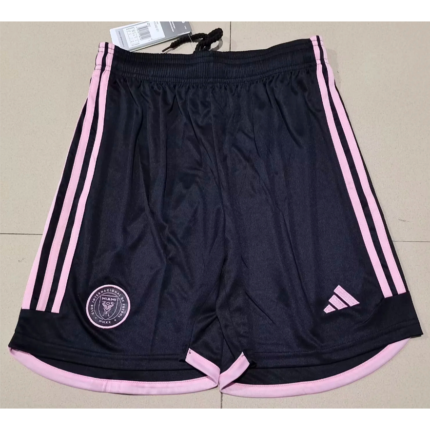 Melissi Inter Miami Quần Short Bóng Đá Màu Hồng Đen Cho Nam