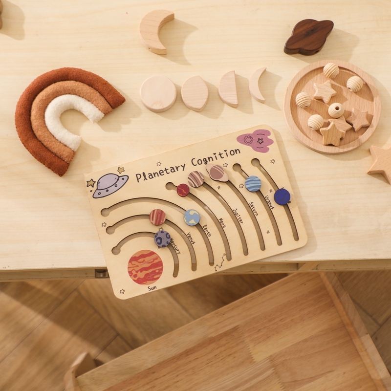 Bảng Đồ Chơi Xếp Hình Hệ Mặt Trời Nhiều Tầng Hình Phi Hành Gia Mặt Trời Cho Bé