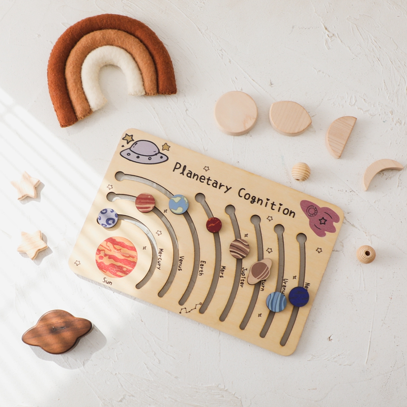 Bảng Đồ Chơi Xếp Hình Hệ Mặt Trời Nhiều Tầng Hình Phi Hành Gia Mặt Trời Cho Bé