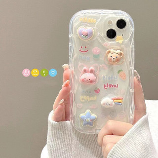 Ốp Điện Thoại Silicon Chống Rơi Hình Gấu Và Thỏ Cho IPhone 14 13 12 11 7 8 Pro Max XS XR 8 7 14 Plus