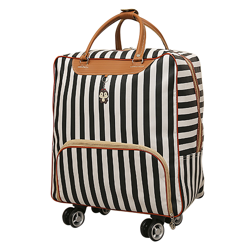 Túi Hành Lý Xe Đẩy Dung Lượng Lớn Vali Da PU Chống Thấm Nước Có Bánh Đa Năng