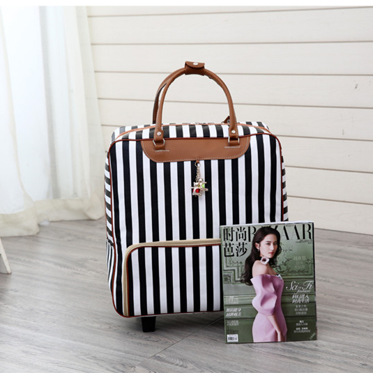 Túi Hành Lý Xe Đẩy Dung Lượng Lớn Vali Da PU Chống Thấm Nước Có Bánh Đa Năng