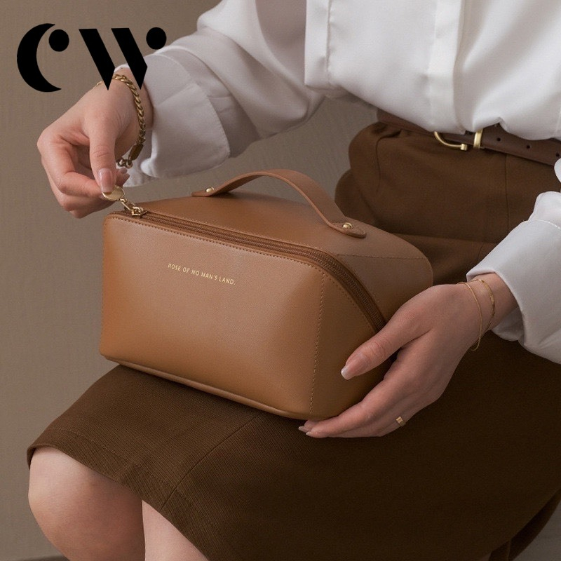 CYRUS WORLD Túi Đựng Mỹ Phẩm Sức Chứa Lớn Phong Cách Mới Da PU Túi đựng đồ Trang điểm du lịch chống nước mẫu mới túi đựng mỹ phẩm túi du lịch chống thấm nước túi đựng đồ dùng cá nhân