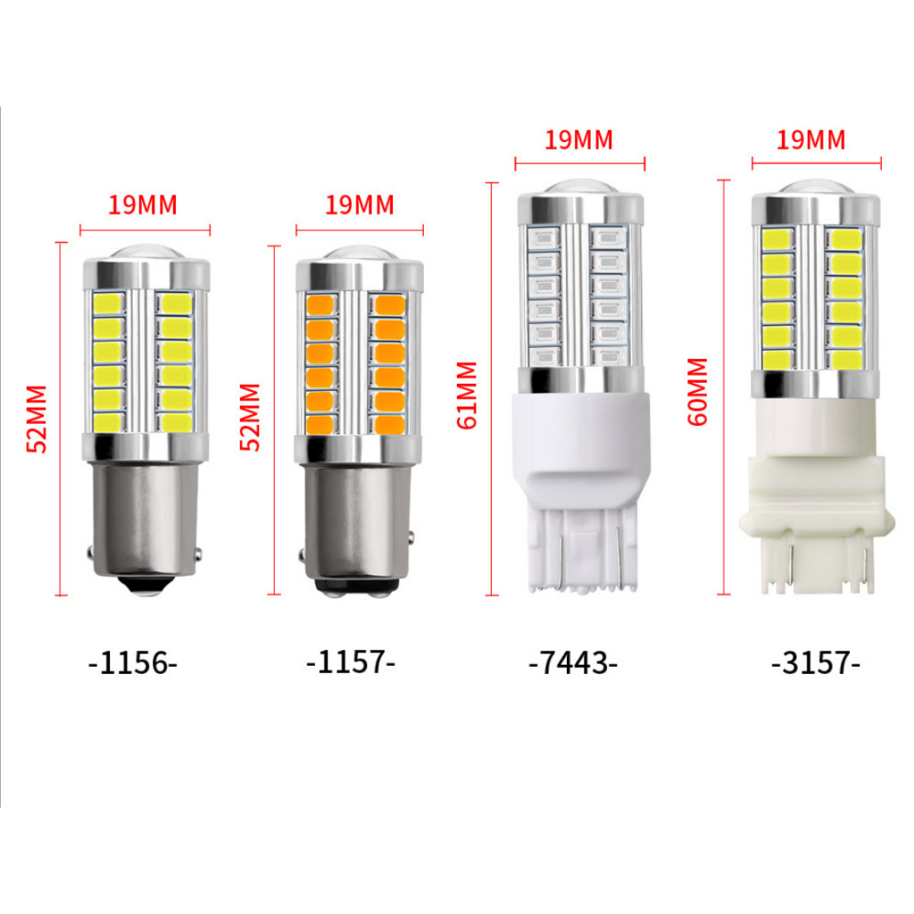 Đèn phanh xe máy 1156 1157 7740  T10 33SMD Cao Cấp Cho Xe Mô Tônhấp nháy