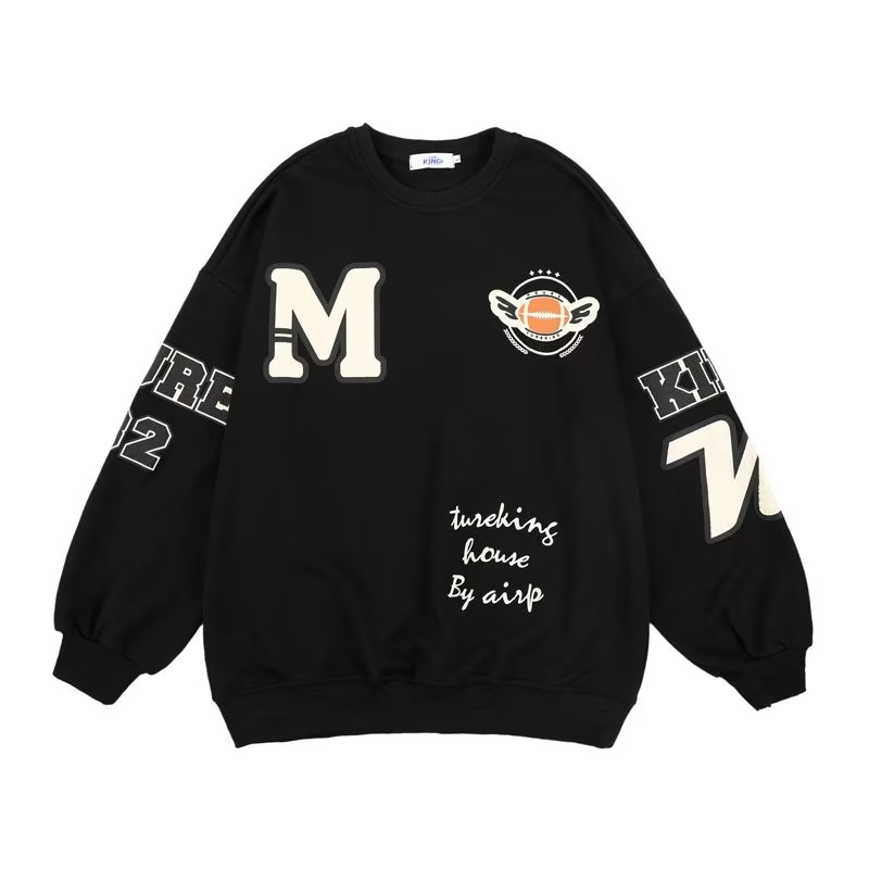 Áo Sweater Nam Chui Đầu Dáng Rộng Thêu Họa Tiết Kiểu Mỹ Cá Tính Cho Các Cặp Đôi Áo len nam  Màu Trơn Tay Dài Dáng Rộng Thời Trang Mới Thu Đông Phong Cách Hàn Quốc Cho Nam Và Nữ