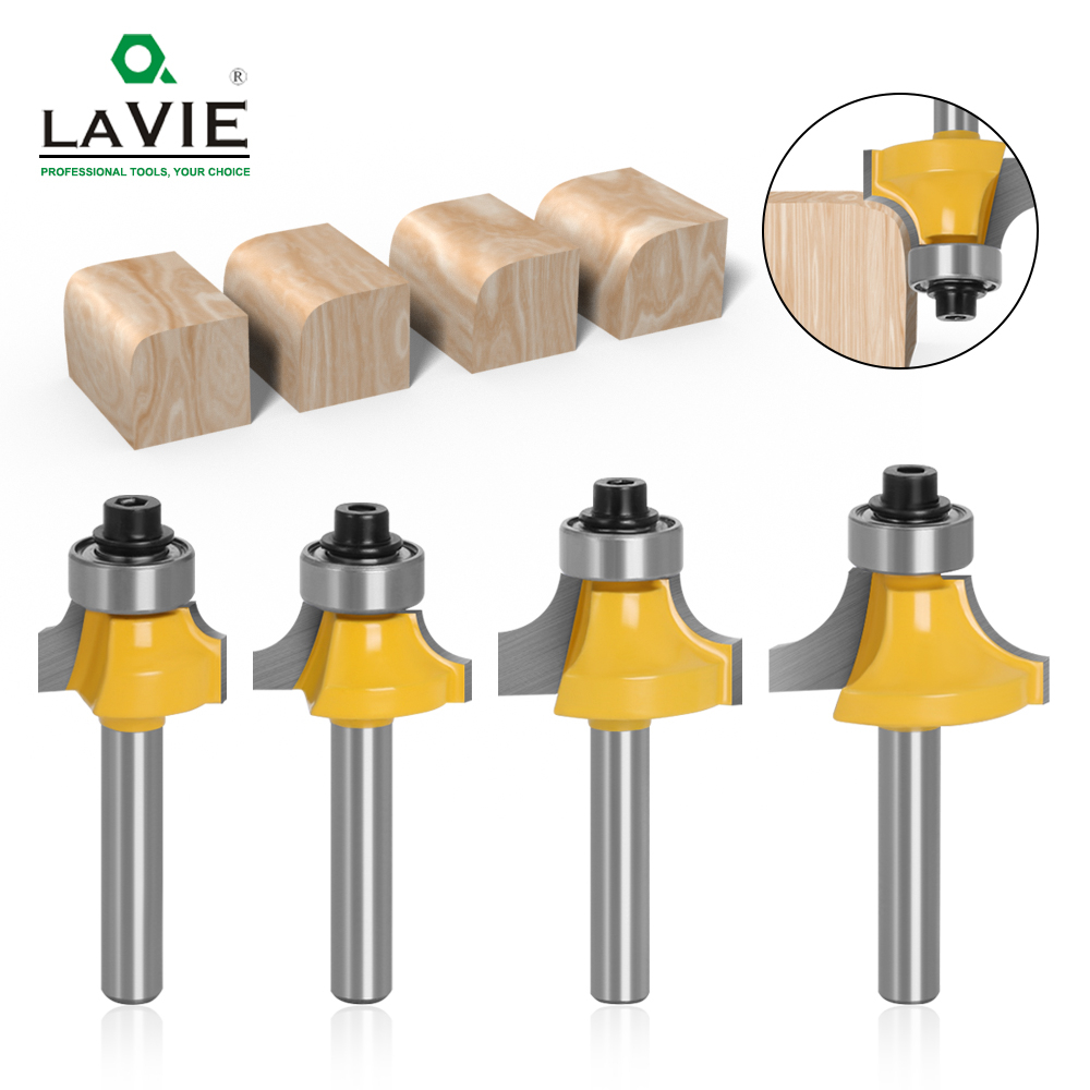 Bộ 4 Mũi Khoan Góc Tròn Nhỏ 6mm Hoặc 1 / 4 "Chuyên Dụng Cho Chế Biến Gỗ