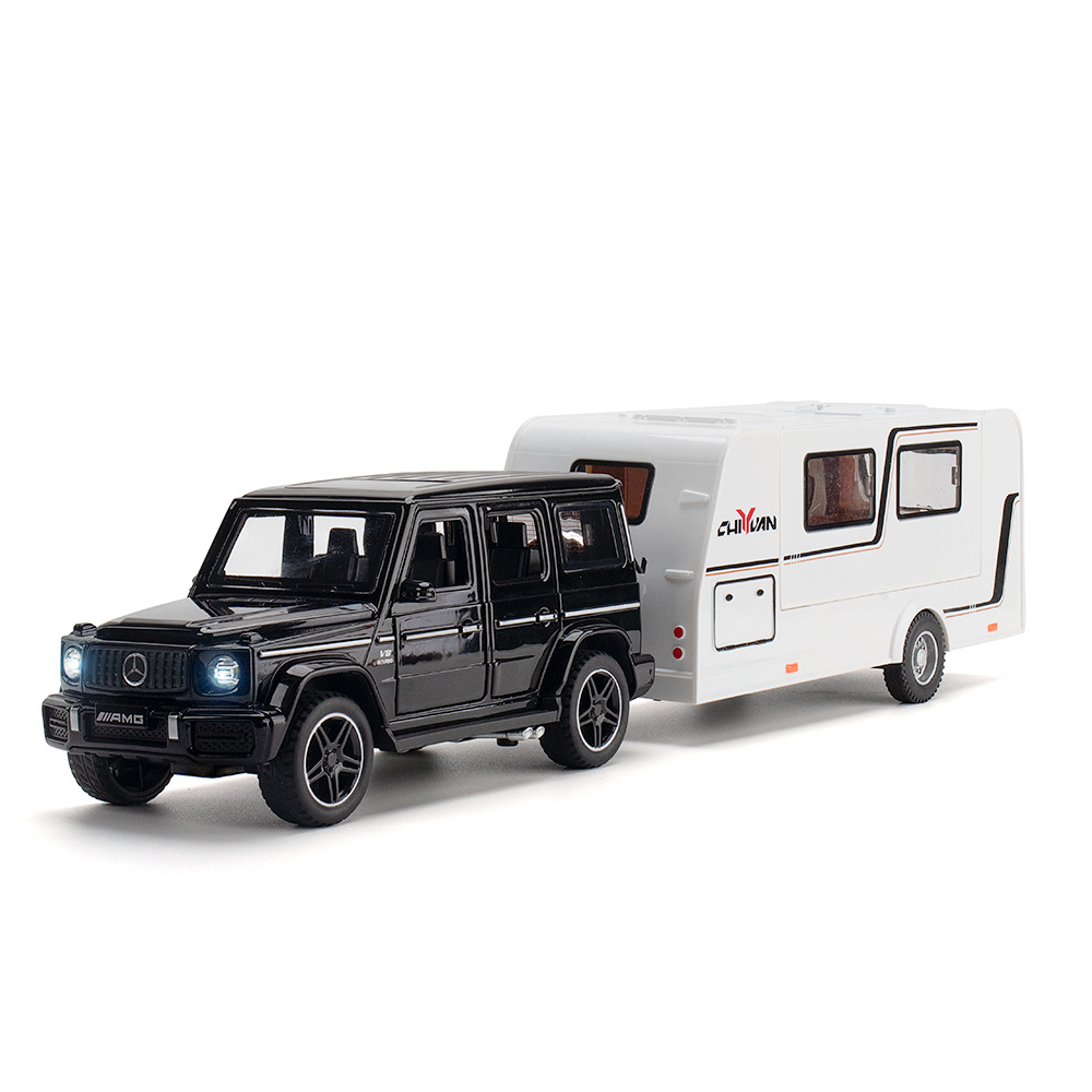 Mô Hình Xe Hơi Benz G63 Trailer Tỉ Lệ 1: 32 Bằng Hợp Kim Có Đèn Và Âm Thanh