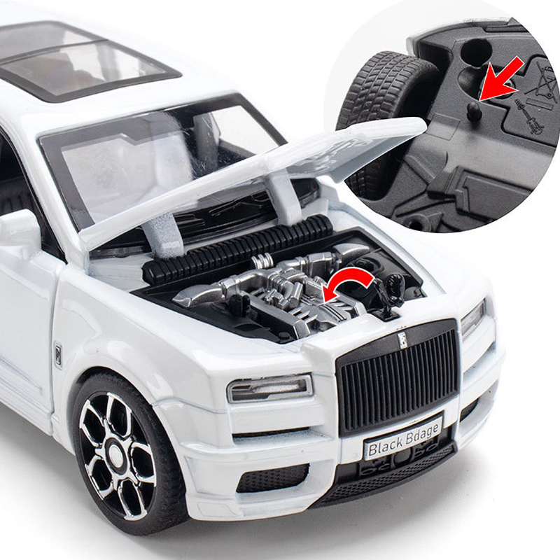 Mô Hình Xe Tải Royce Cullinan Trailer Tỉ Lệ 1: 32 Bằng Hợp Kim Có Đèn Và Nhạc Cho Bé Trai