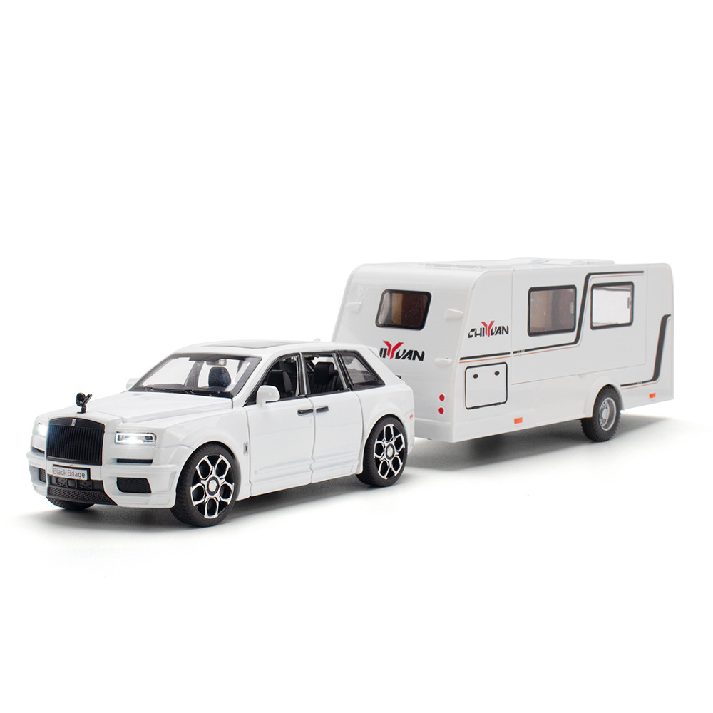 Mô Hình Xe Tải Royce Cullinan Trailer Tỉ Lệ 1: 32 Bằng Hợp Kim Có Đèn Và Nhạc Cho Bé Trai