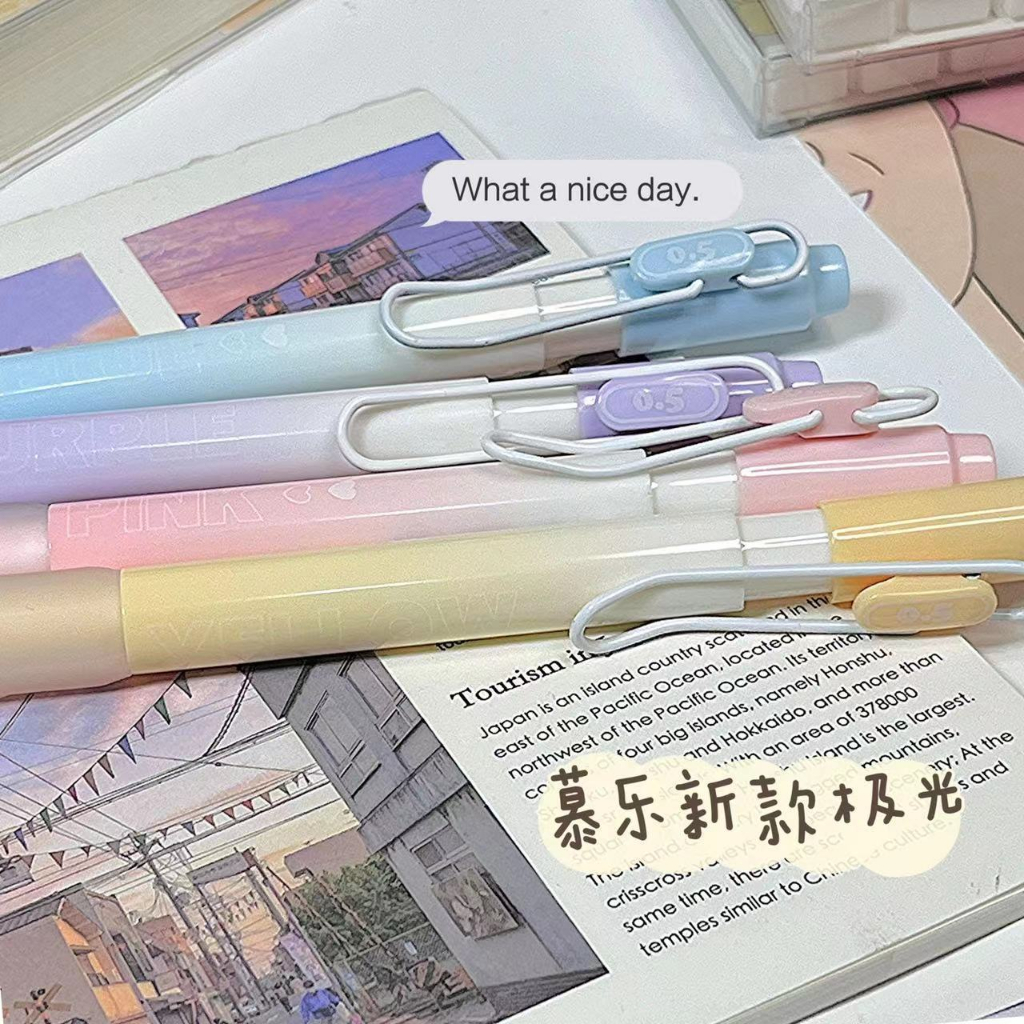 Letit Bút Bi Ngòi 0.5mm Mực Đen / Macaron Thiết Kế Sáng Tạo