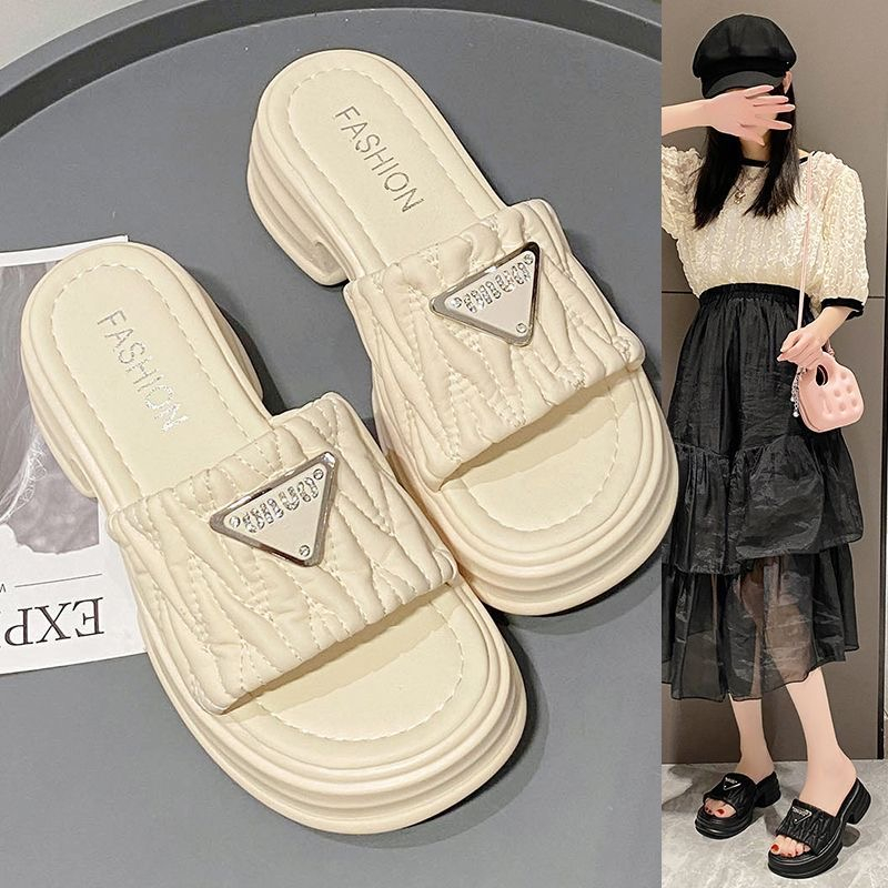 Leosoxs dép sandal nữ dép nữ dép bánh mì nữ dép bánh mì Chống Trượt 071309