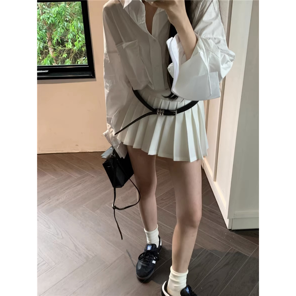 Honypove Áo Sơ Mi Tay Dài Chống Nắng Dáng Rộng Thời Trang Mùa Hè Phong Cách Hàn Quốc Cho Nữ