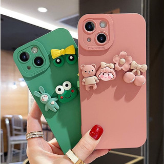 Ốp Điện Thoại TPU Mềm Hình Ếch / cherry / Gấu 3D Cho Iphone 14promax 13 pro max 12 pro max 11 pro max xs max xr x 7 8 plus