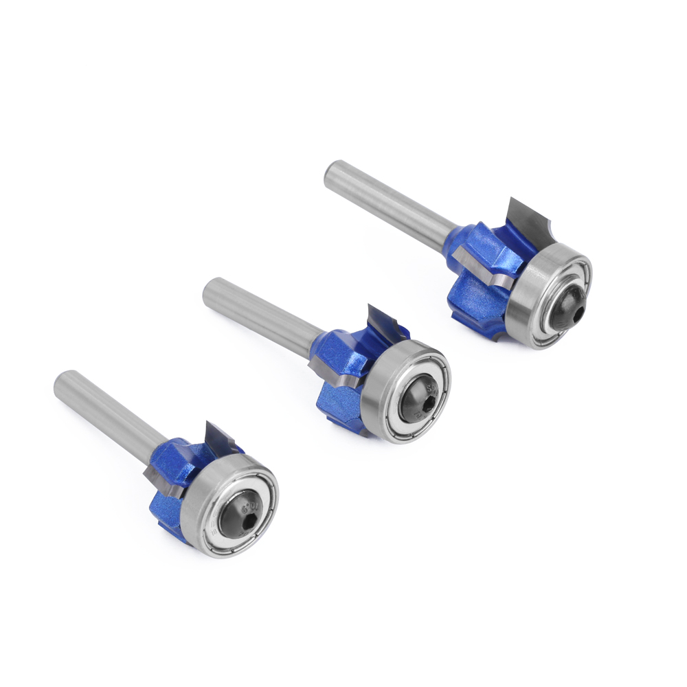 Bộ 4 Mũi Dao Phay 6mm 1 / 4 r1 r2 r3 Chất Lượng Cao edge