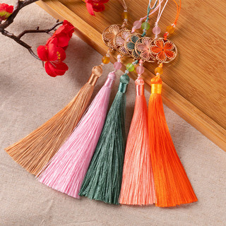 Dây Tua Rua 14cm Bằng Lụa Polyester Nhiều Màu Tự Làm Trang Trí Điện Thoại Di Động