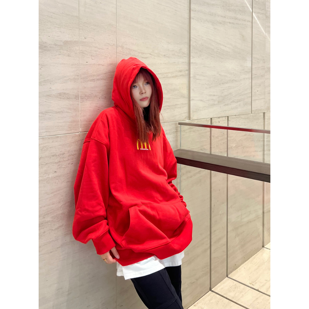 100%Cotton oversize Áo Hoodie Dáng Rộng In Chữ Phong Cách Vintage Thời Trang Cho Nữ