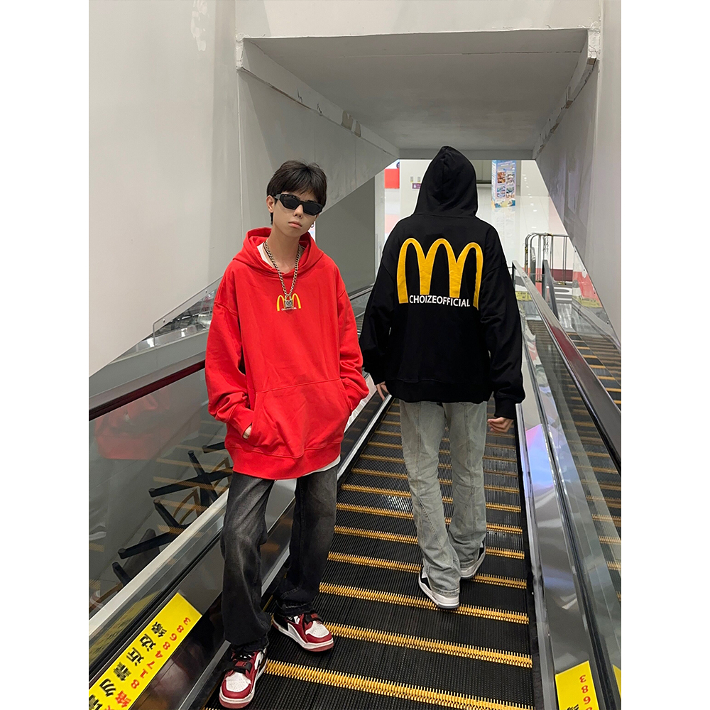 100%Cotton oversize Áo Hoodie Dáng Rộng In Chữ Phong Cách Vintage Thời Trang Cho Nữ