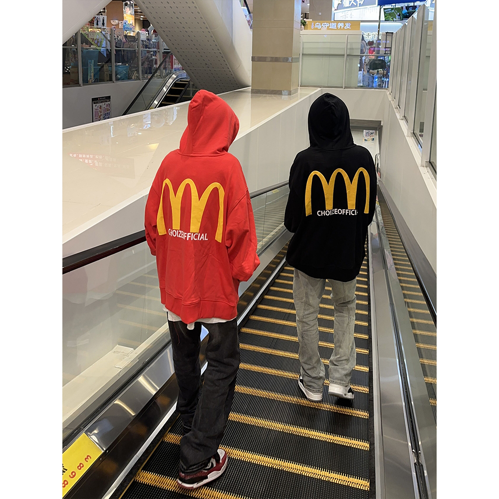 100%Cotton oversize Áo Hoodie Dáng Rộng In Chữ Phong Cách Vintage Thời Trang Cho Nữ