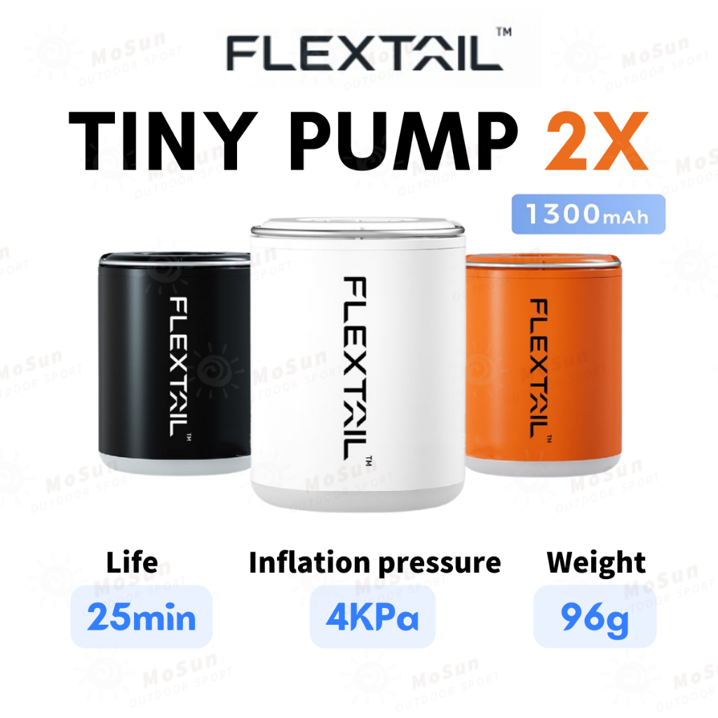 FLEXTAIL Ultra Mini Air PUMP TINY 2X Ngoài Trời Di Động Chân Không Điện Bơm Hơi Xả Chiếu Sáng Ba Trong Một Giường Cắm Trại Vòng Bơi