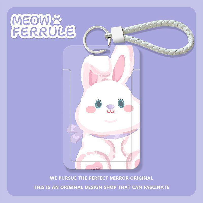 Hoạt Hình Dây Đeo Thẻ id Họa Tiết Hoa Động Vật Dễ Thương Kèm Dây Đeo Tay Tiện Dụng