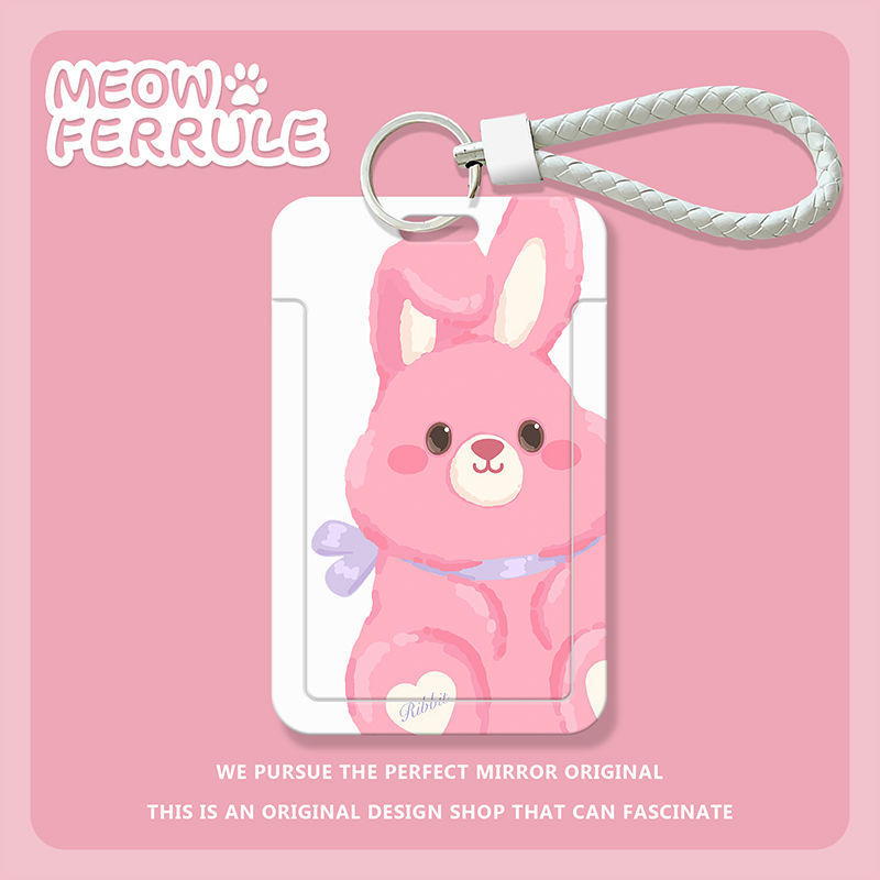 Hoạt Hình Dây Đeo Thẻ id Họa Tiết Hoa Động Vật Dễ Thương Kèm Dây Đeo Tay Tiện Dụng