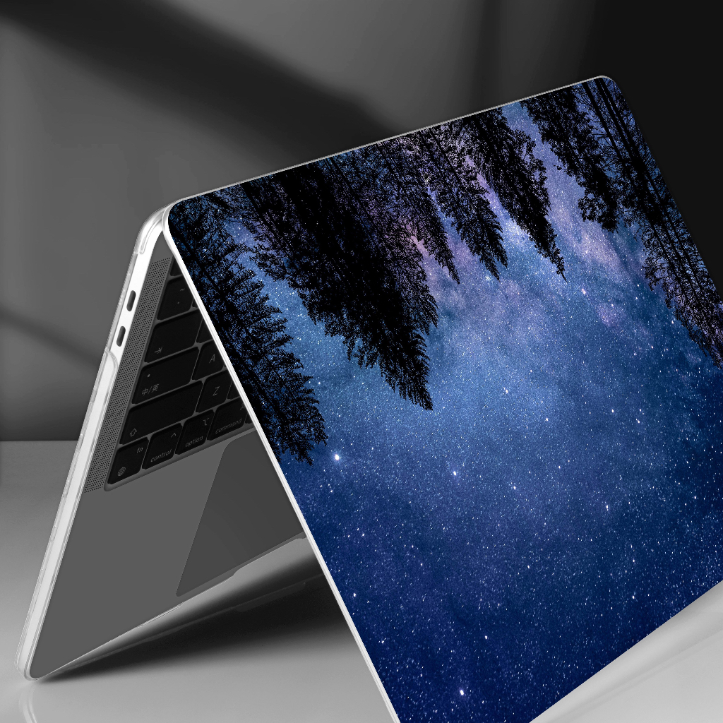 Vỏ in không gian màu tím tương thích cho macbook air 15 a2941 m2 2023 pro 14 16 2023 m2 2022 a2338 air 13 a2681 a2337 m1 2020 a2179 a1932 air 13 a1466 a1369 air 11