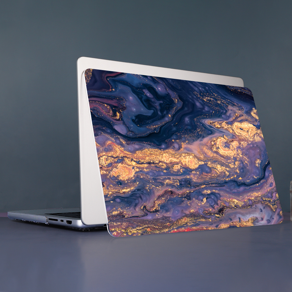 Vỏ in không gian màu tím tương thích cho macbook air 15 a2941 m2 2023 pro 14 16 2023 m2 2022 a2338 air 13 a2681 a2337 m1 2020 a2179 a1932 air 13 a1466 a1369 air 11