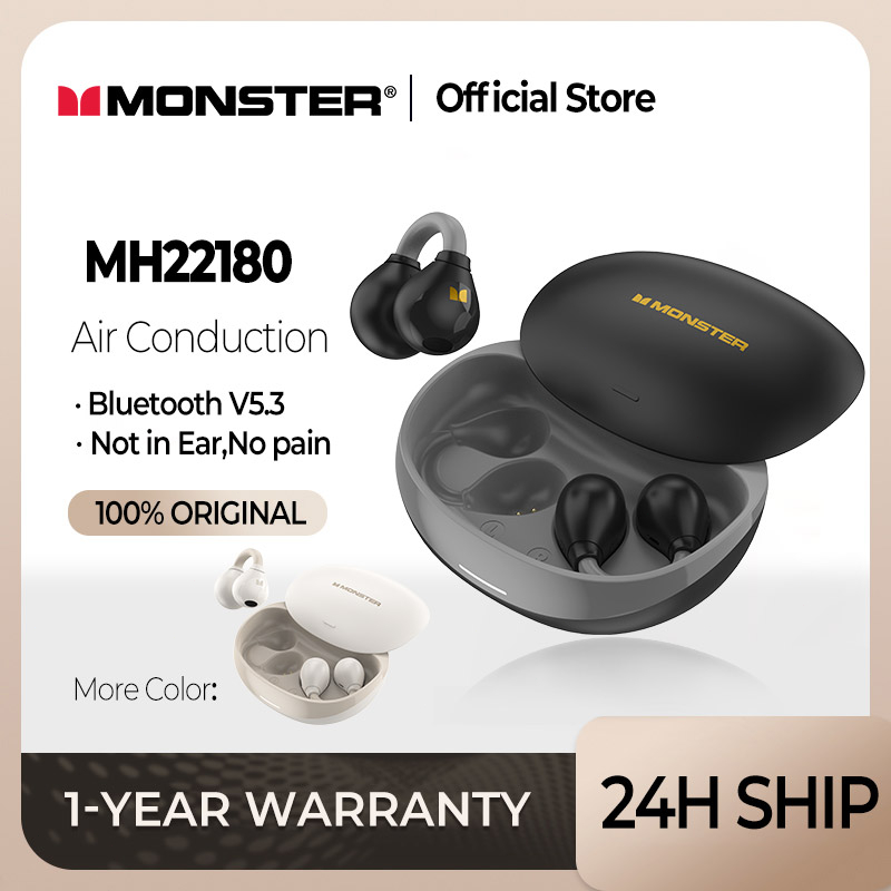 Monster MH22180 Tai Nghe Bone Conduction 5.3 thể thao không dây Bluetooth có mic