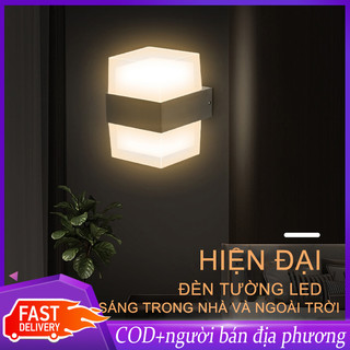 Đèn Led Ngoài Trời Dán Tường Trong Nhà Đèn Tường Trang Trí Nhà Cửa Đèn LED Vuông Tròn Đèn Cho Sân Vườn Hành Lang Cầu Thang