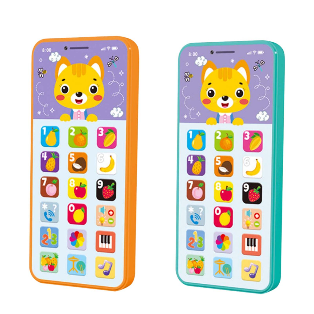 Điện Thoại Đồ Chơi Màn Hình Cảm Ứng Có Nhạc Và Đèn Giáo Dục Sớm Cho Bé