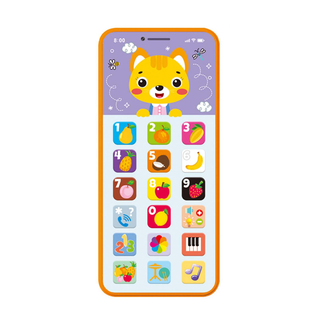 Điện Thoại Đồ Chơi Màn Hình Cảm Ứng Có Nhạc Và Đèn Giáo Dục Sớm Cho Bé