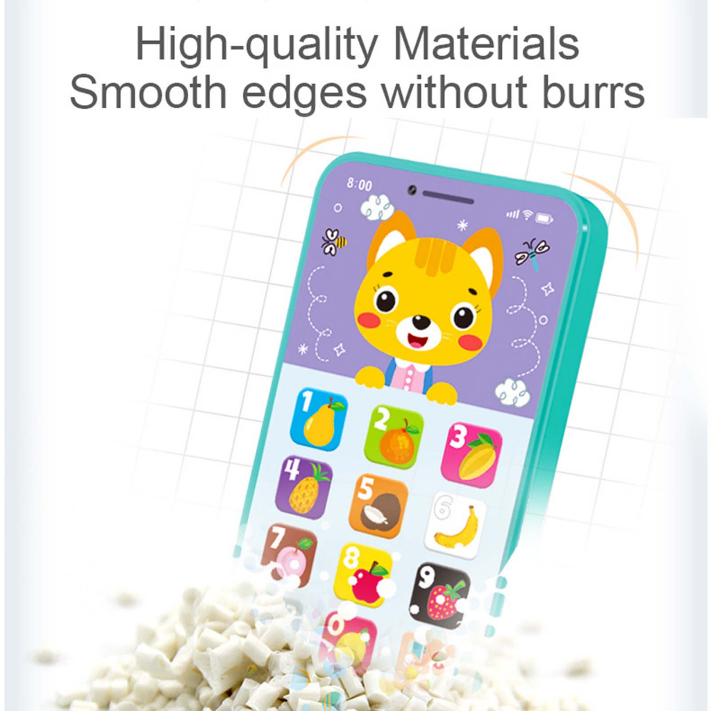 Điện Thoại Đồ Chơi Màn Hình Cảm Ứng Có Nhạc Và Đèn Giáo Dục Sớm Cho Bé