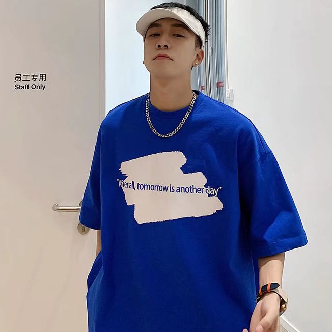 Áo Thun Nam Tay Ngắn Cổ Tròn In Chữ Plus Size Dành Cho Hàn Quốc Fashion Áo Thun Thể Thao Nam Simple Áo Phông Rộng Unisex áo Thun Cotton áo Phông Nam Nữ áo Phông Cotton